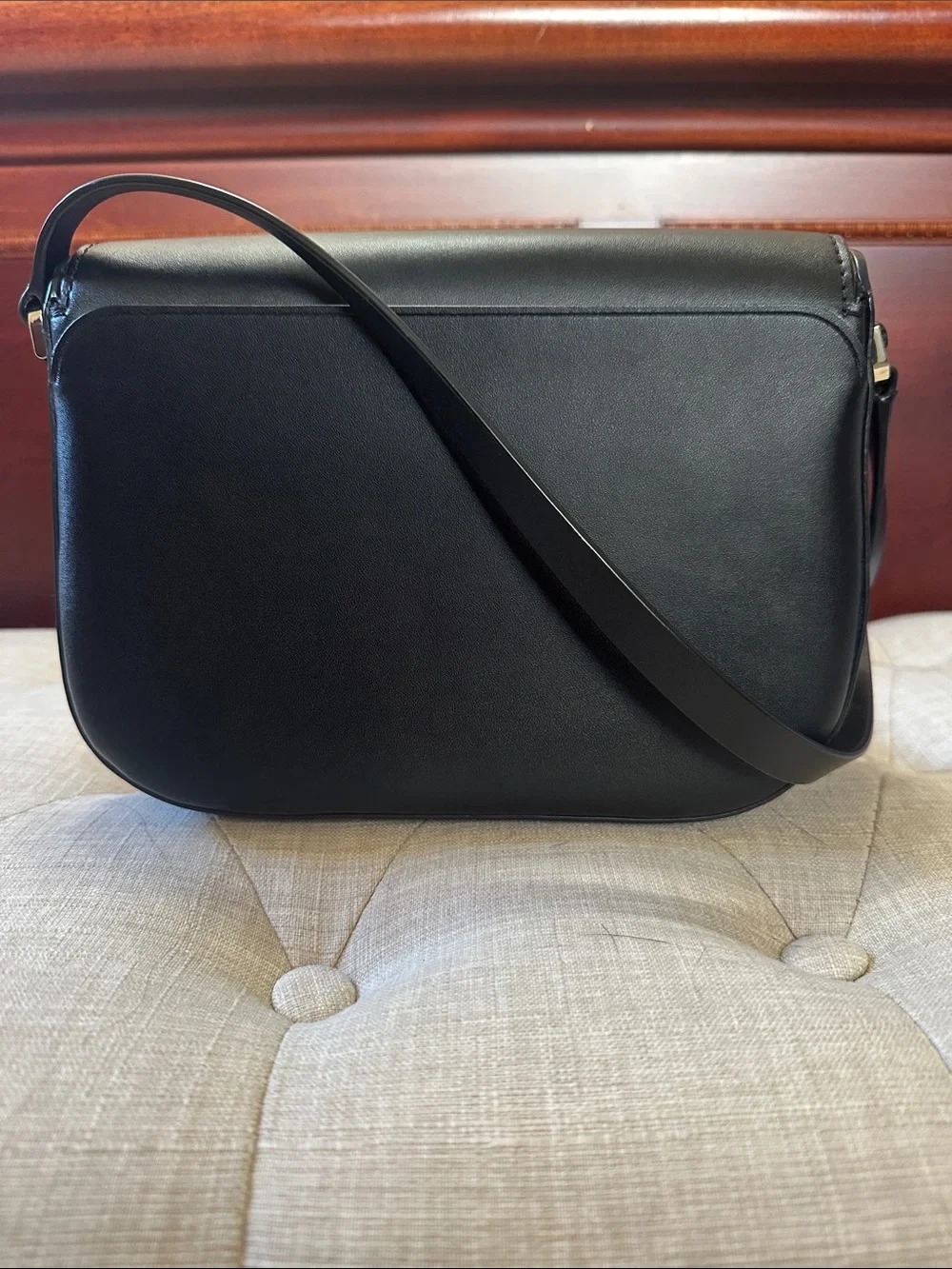 kate spade black leather crossbody saddle bag - Picture 3 of 12